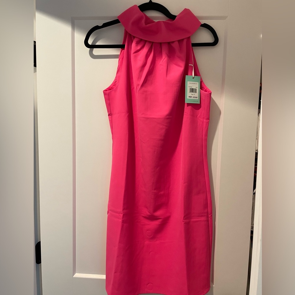 NWT Sail to Sable Pink Cowl Neck Shift Dress - Small